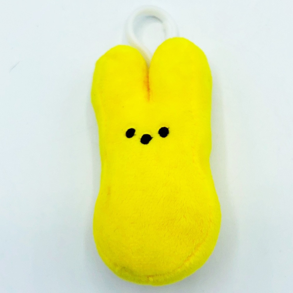 Yellow Peeps Bunny Clip On Plush 4.25" H